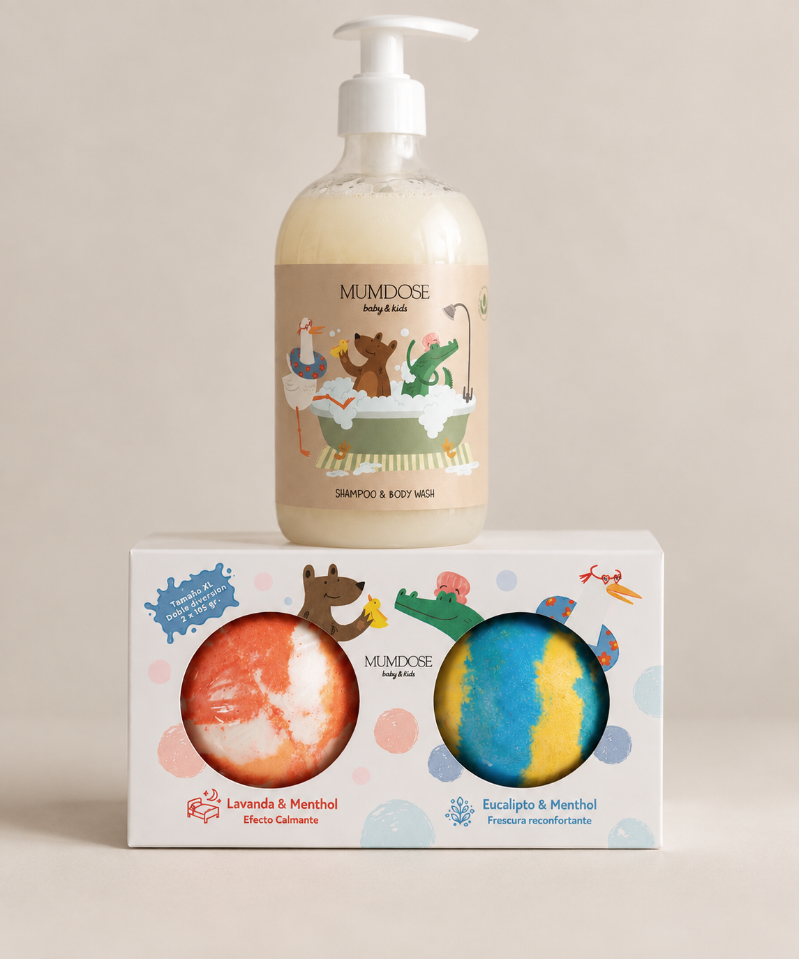 THE BATH TIME SET-  Cloud Wash + Happy Bath Bombs