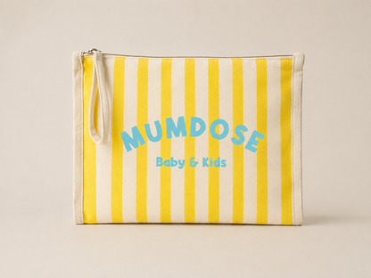 Neceser de Rayas amarillo Mumdose Baby and Kids