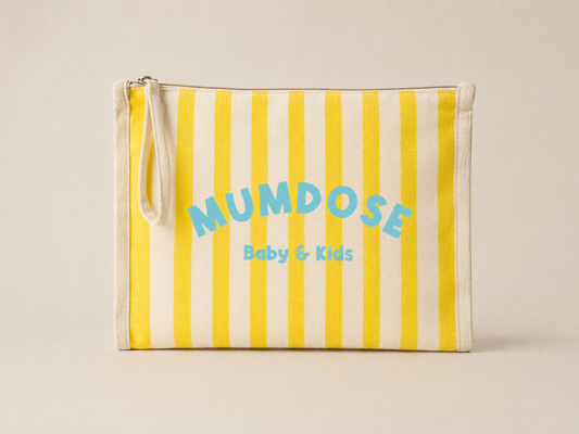 Neceser de Rayas amarillo Mumdose Baby and Kids