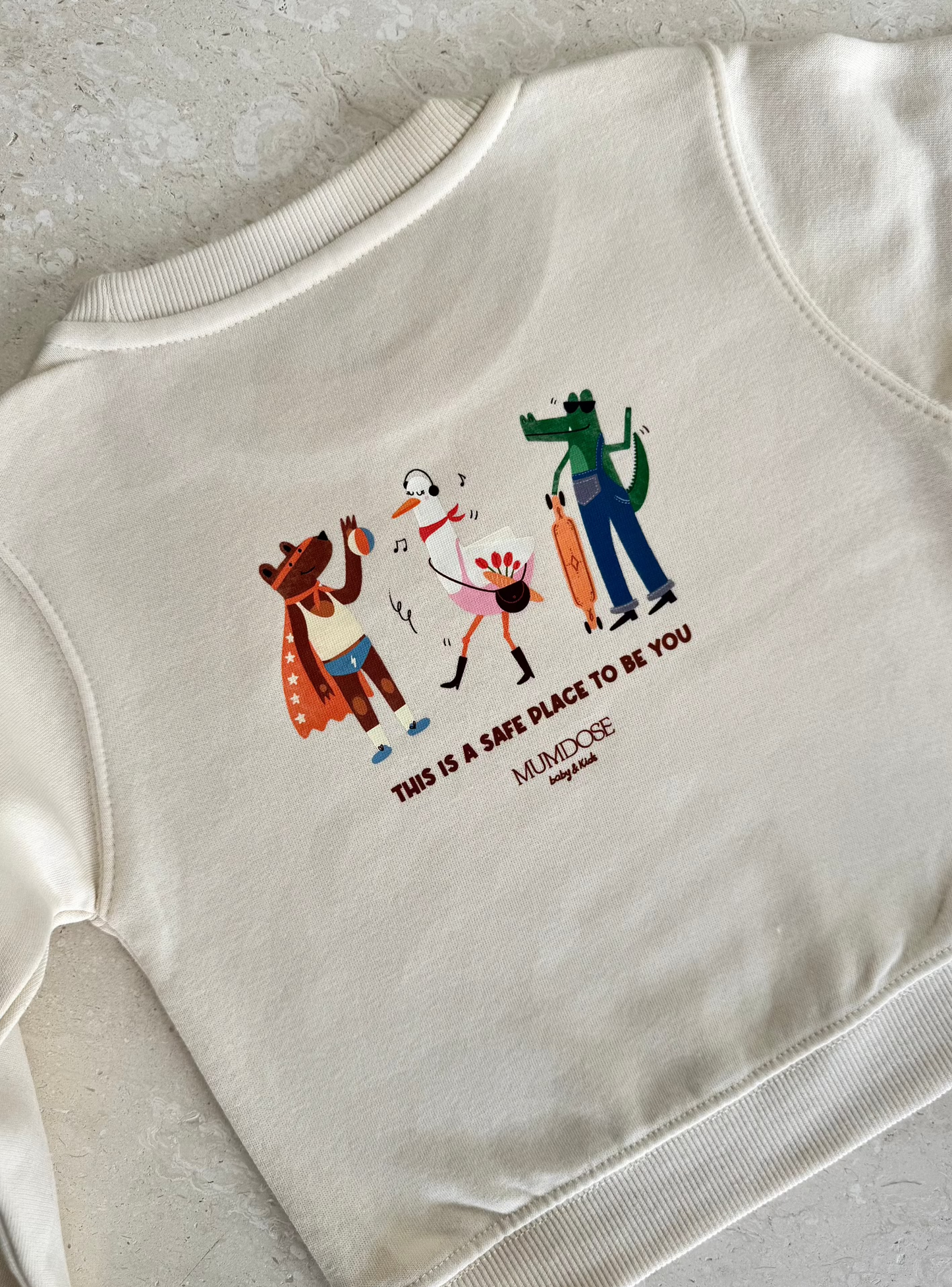 Sudadera Mumdose Baby and Kids- This is a safe place to be you