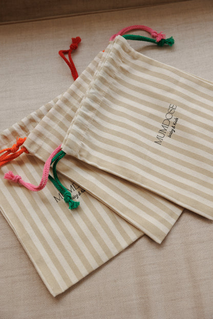 Bolsa 100% algodón con cordón de color